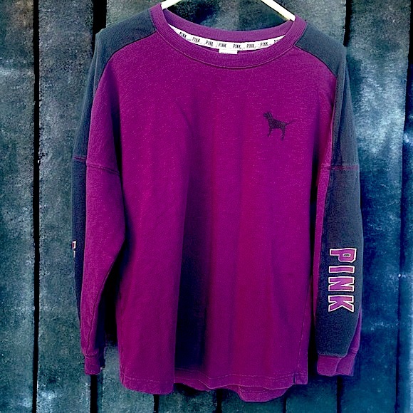 Victorias Secret PINK Long Sleeve Crewneck Sweatshirt Women’s Size Small - Picture 2 of 6